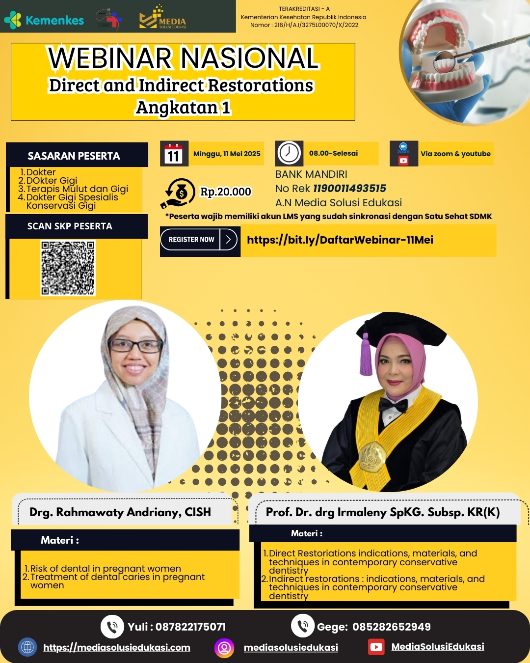 SKP KemenkesWebinar Direct and Indirect Restoration